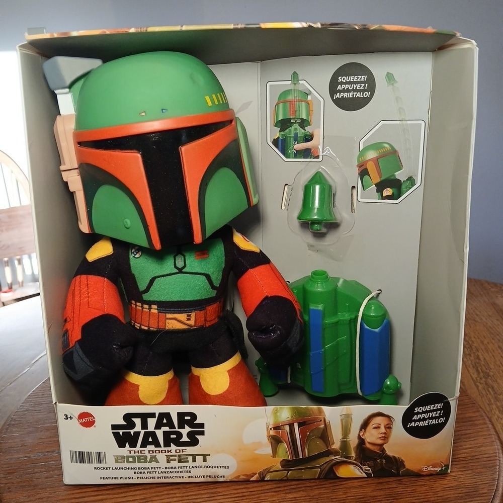 Star Wars Boba Fett 12" Rocket Launching Plush Toy Feature Figure Hasbro NEW‎
